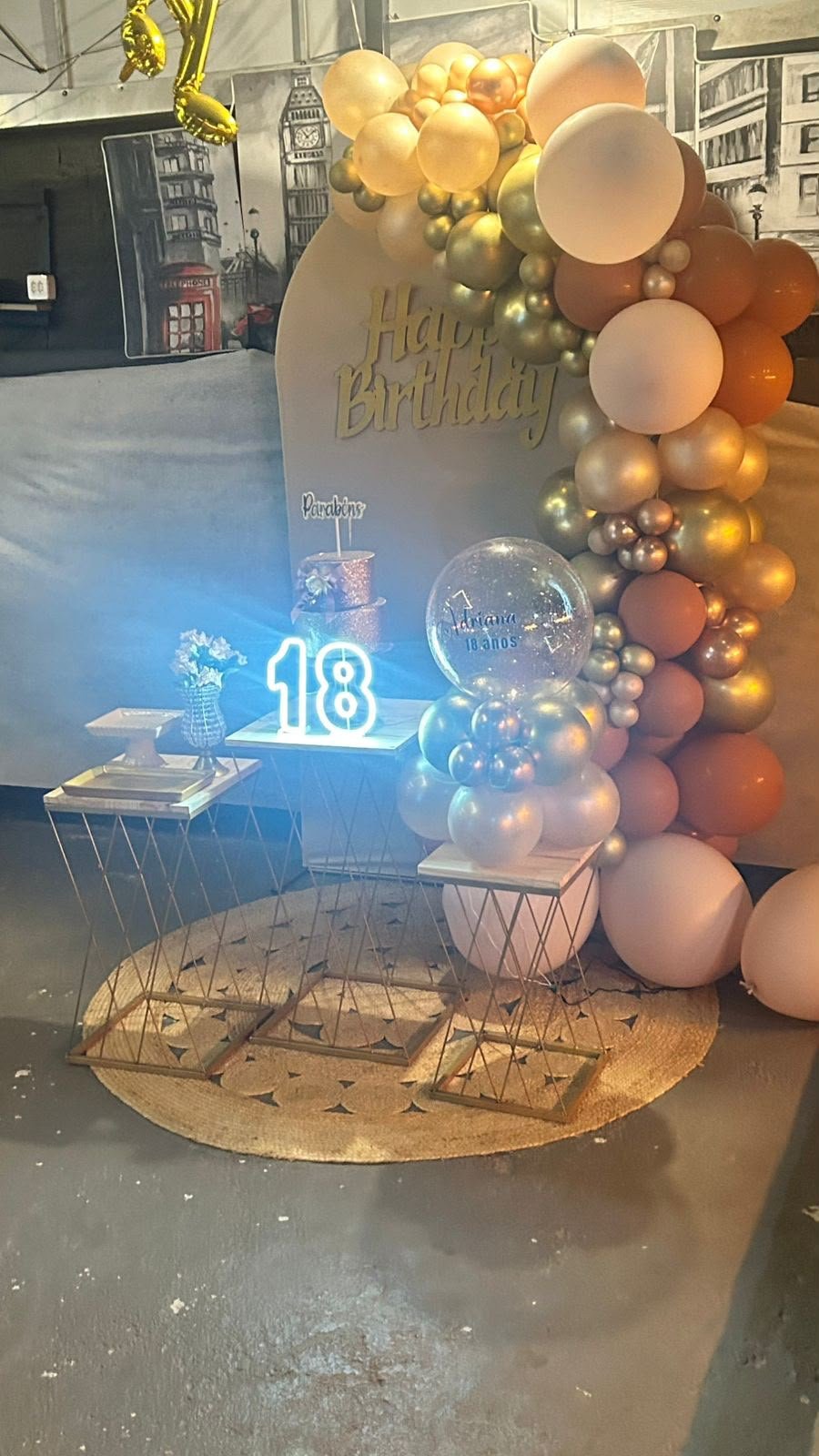 Decoração de aniversário no Pátio